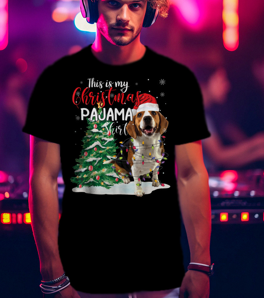 This Is My Christmas Pajama Shirt Beagle Dog T-Shirt