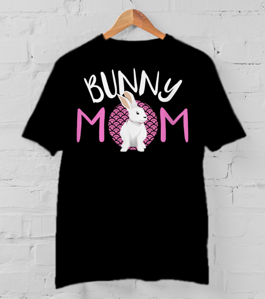 Bunny Mom White Dwarf Rabbit Pink T-Shirt