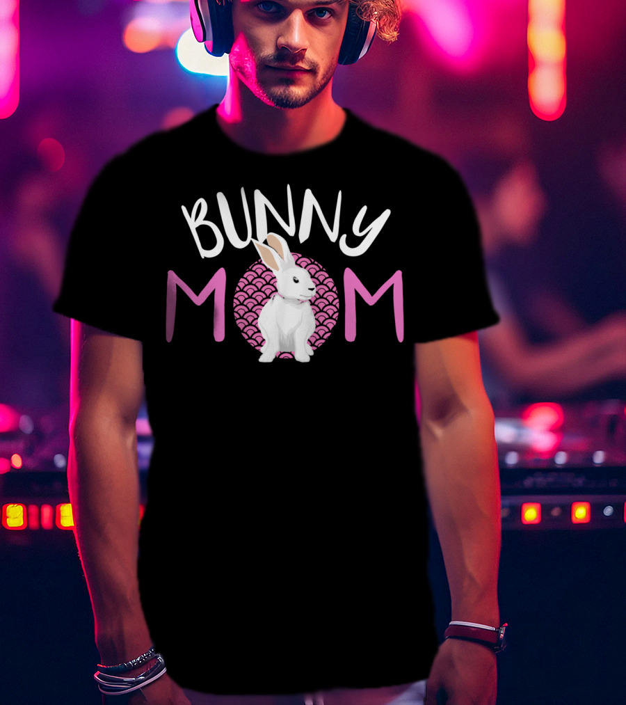 Bunny Mom White Dwarf Rabbit Pink T-Shirt