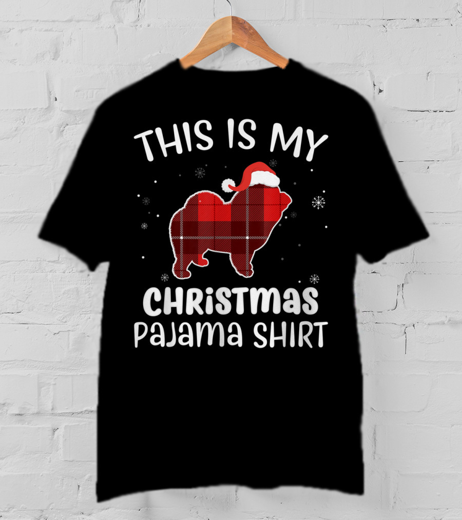 This Is My Christmas Pajama Shirt Chow Chow Dog T-Shirt