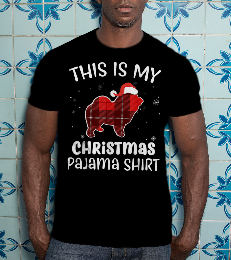 This Is My Christmas Pajama Shirt Chow Chow Dog T-Shirt