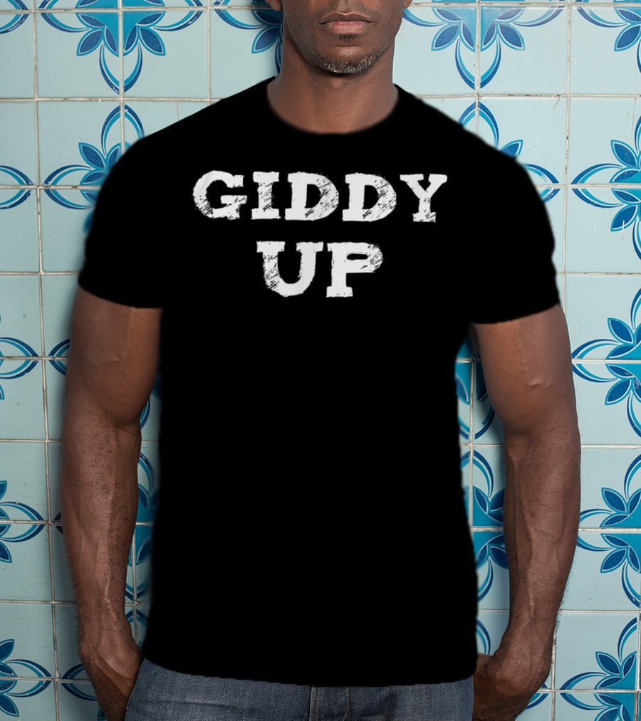Giddy Up Cowboy Western Rodeo Horse Lover Bull T-Shirt