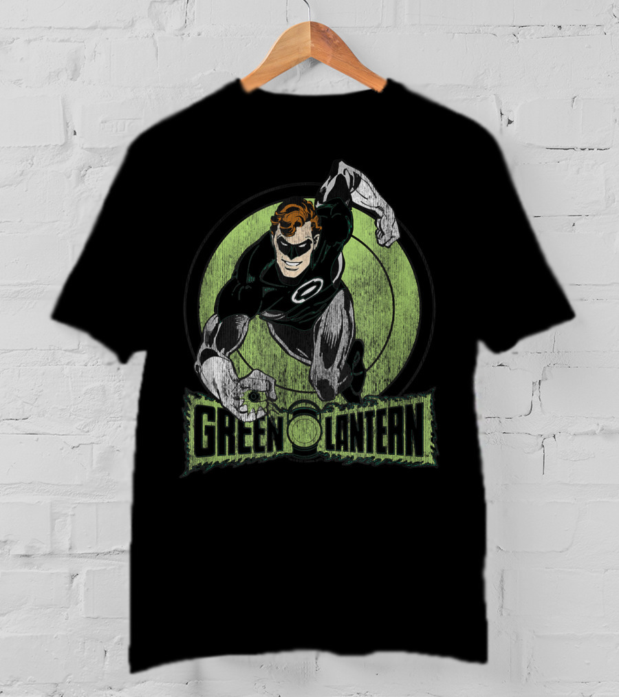 Green Lantern Dynamic Hero Inside Emblem Circle T-Shirt