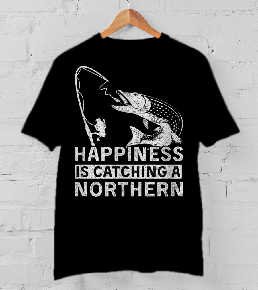 Happiness Is Catching A Northern Pike Camping T-Shirt