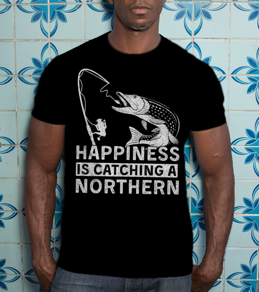 Happiness Is Catching A Northern Pike Camping T-Shirt
