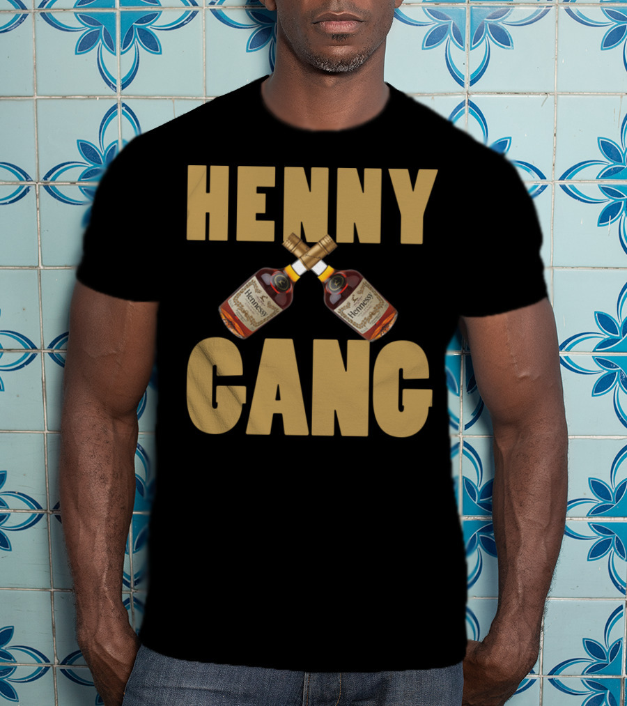 Henny Gang Hennessy Bottle Crossover T-Shirt