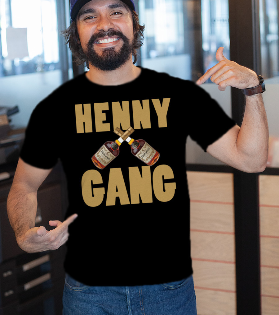Henny Gang Hennessy Bottle Crossover T-Shirt