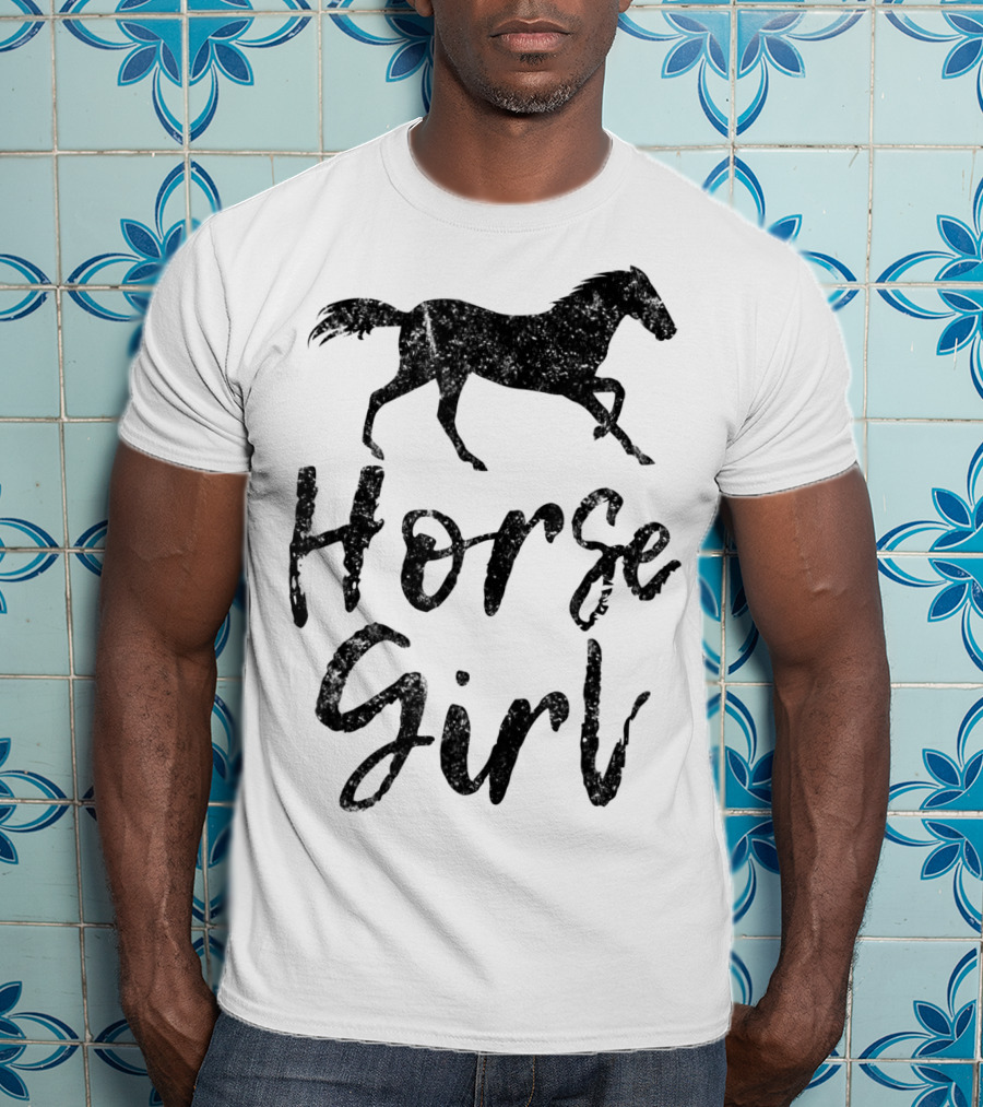 Horse Lover Horse Girl Equestrian Cowgirl Racing T-Shirt