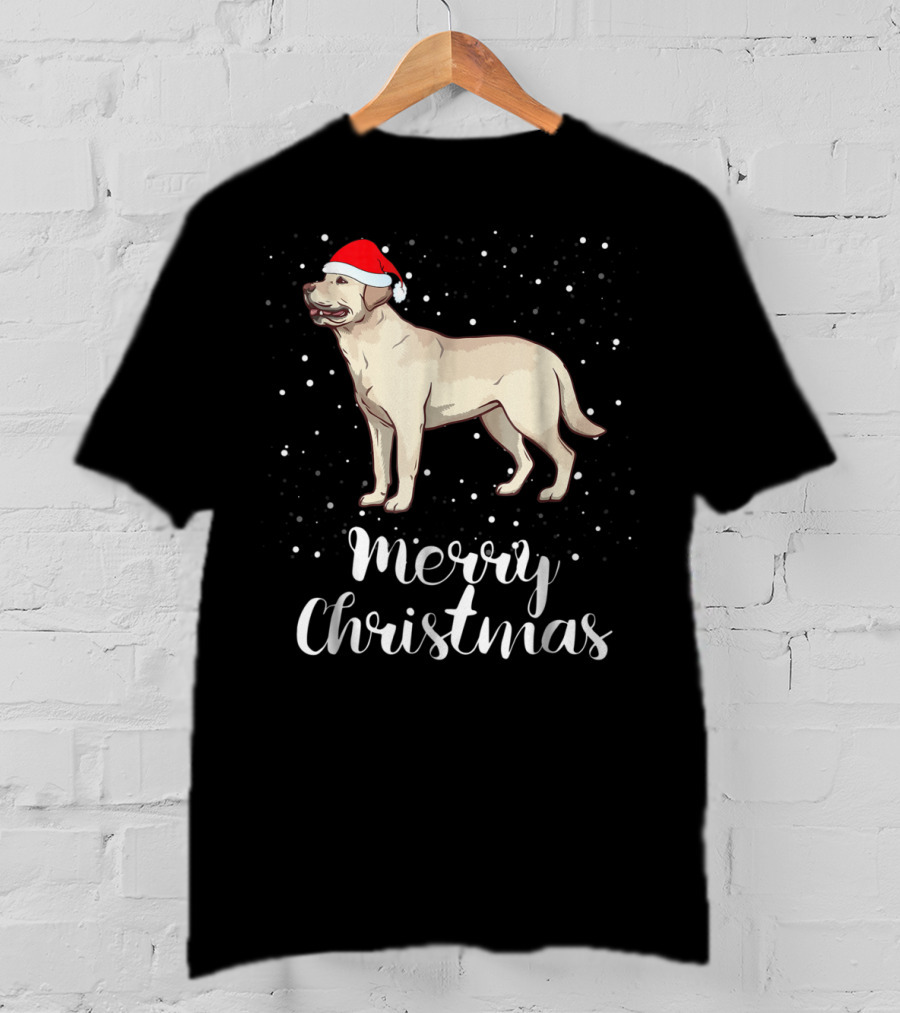 Merry Christmas Labrador Retriever Santa Hat T-Shirt