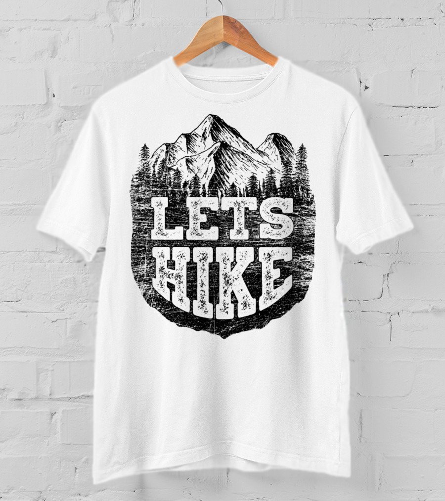 Lets Hike Outdoor Mountains Nature Hiker T-Shirt