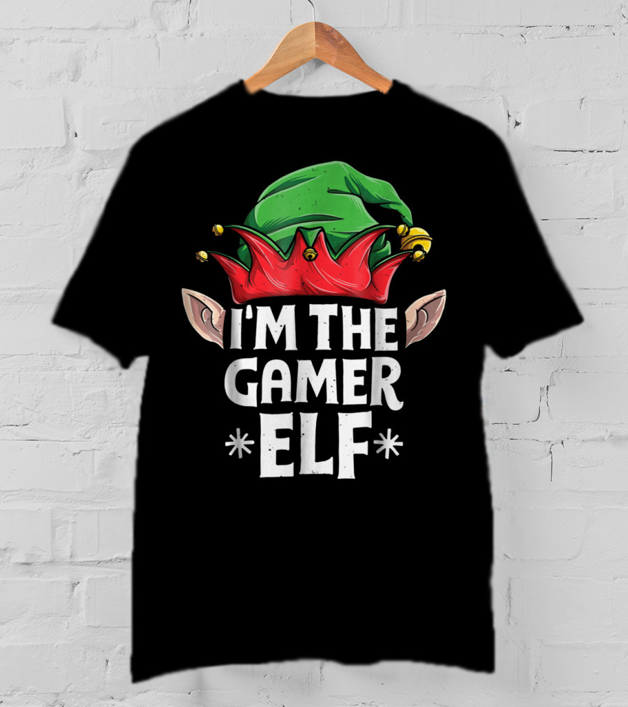 I'm The Gamer Elf Christmas Hat And Ears T-Shirt