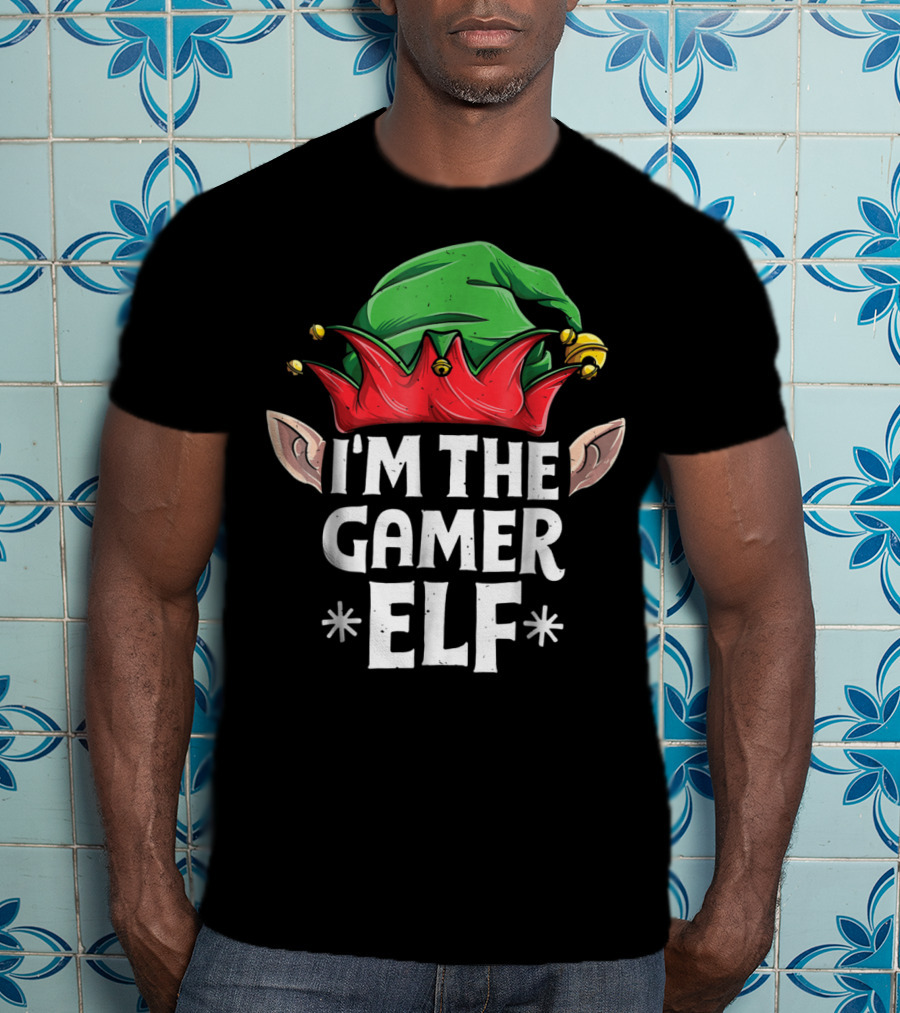 I'm The Gamer Elf Christmas Hat And Ears T-Shirt