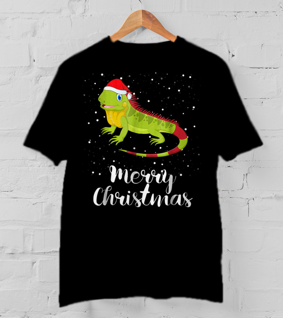 Merry Christmas Iguana Funny Family Matching Group T-Shirt
