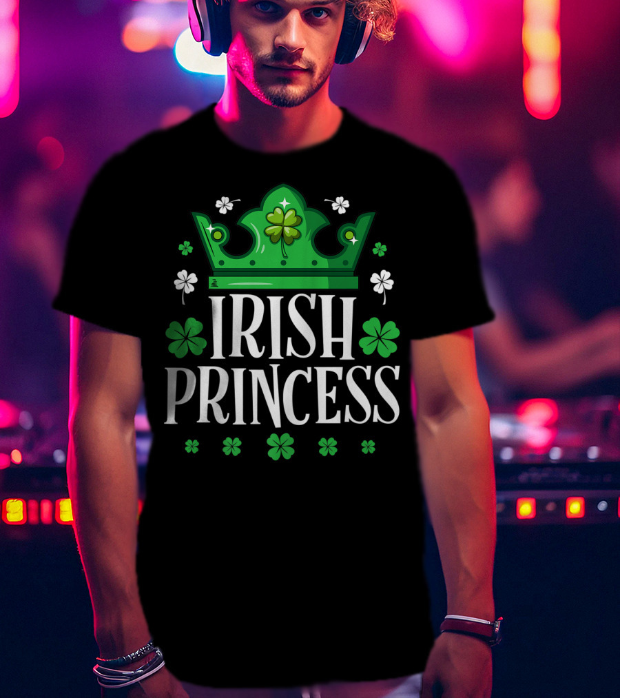 Irish Princess St Patricks Day Shamrock Crown T-Shirt