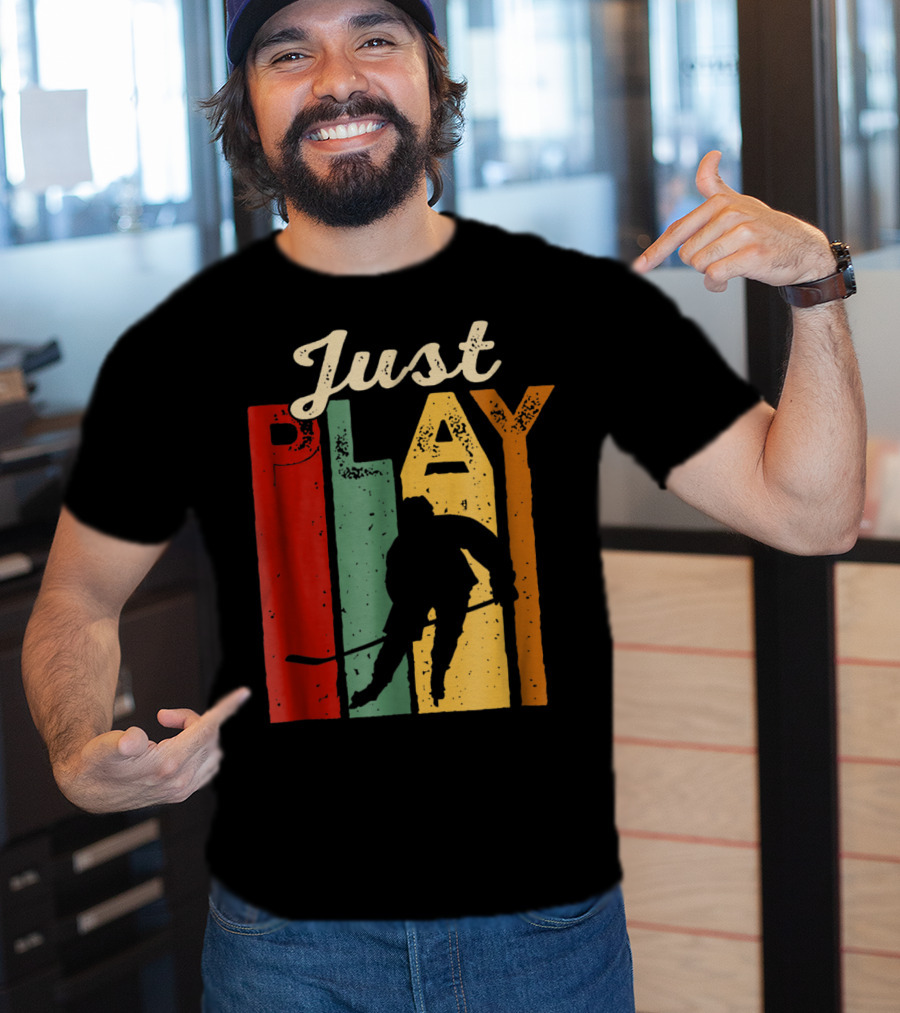Just Play Hockey Retro T-Shirt