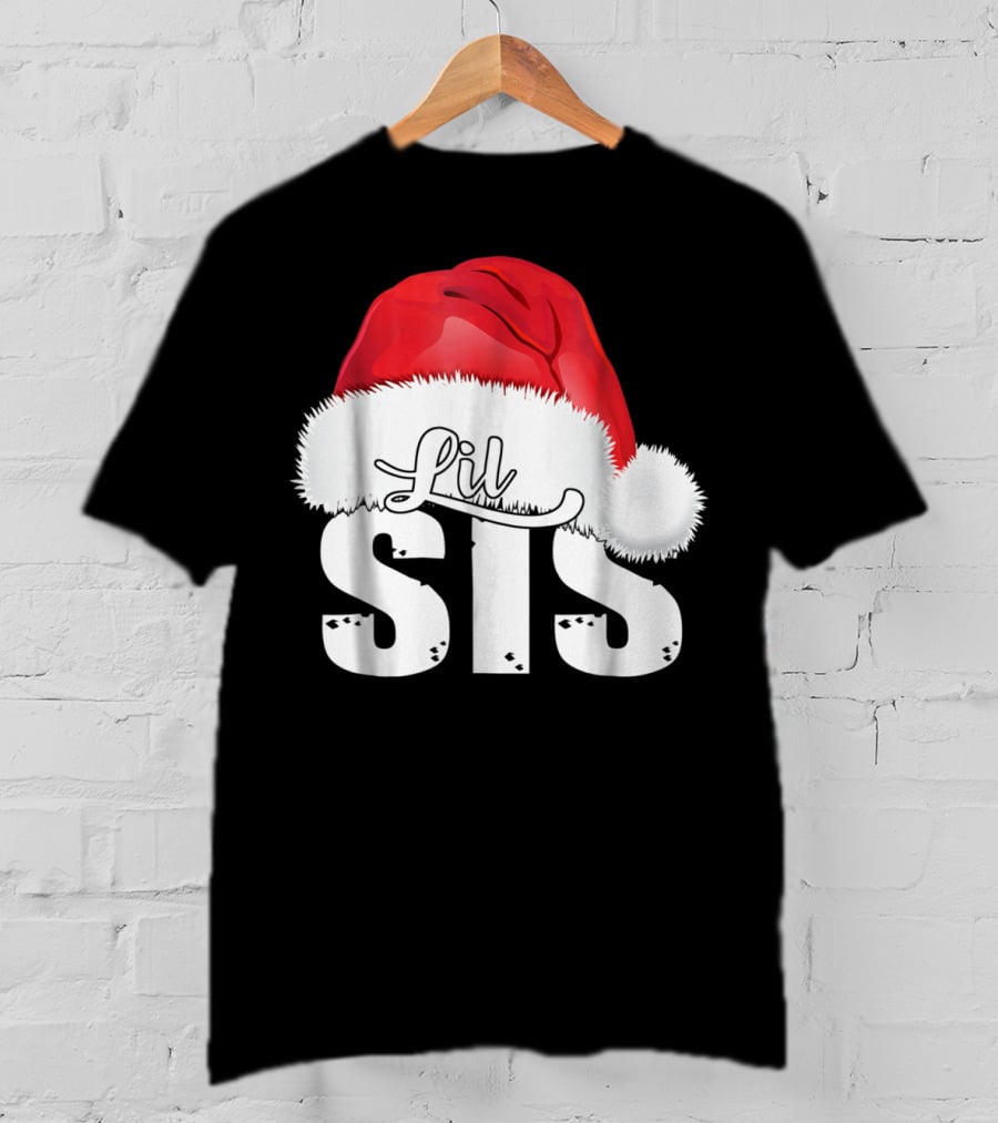Lil Sis Santa Christmas Family T-Shirt