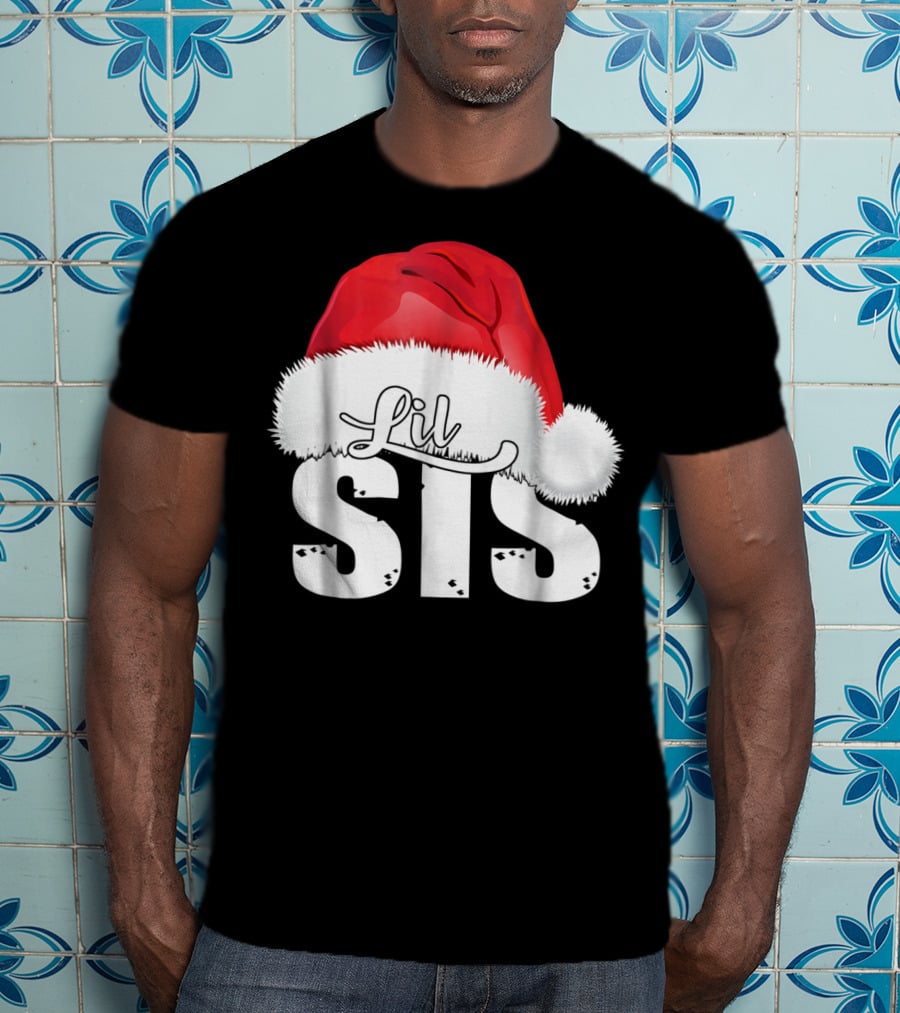 Lil Sis Santa Christmas Family T-Shirt