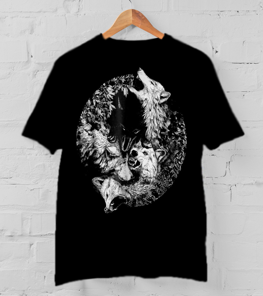 Loves Wolves Wild Wolf Howling Pack Nature Forest T-Shirt