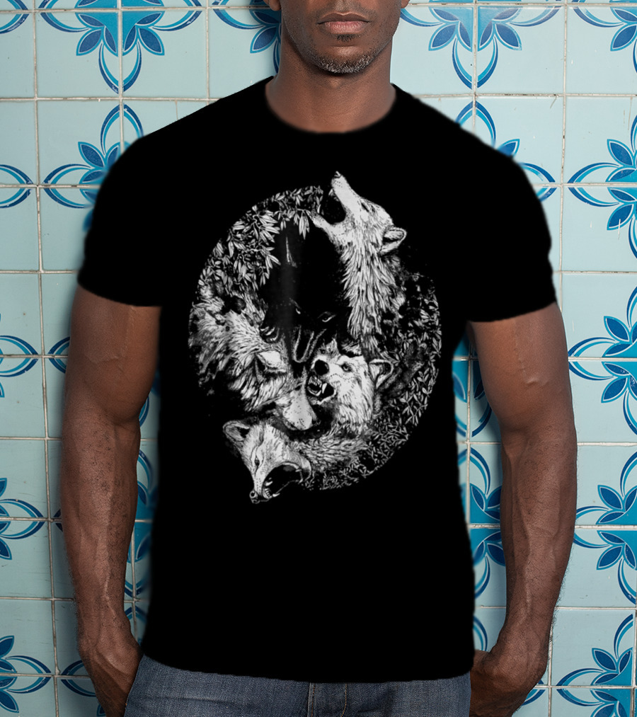 Loves Wolves Wild Wolf Howling Pack Nature Forest T-Shirt