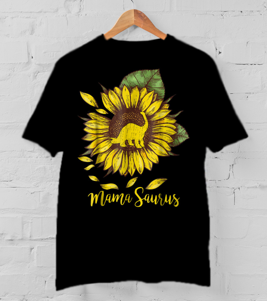 Mamasaurus Dinosaur Sunflower T-Shirt