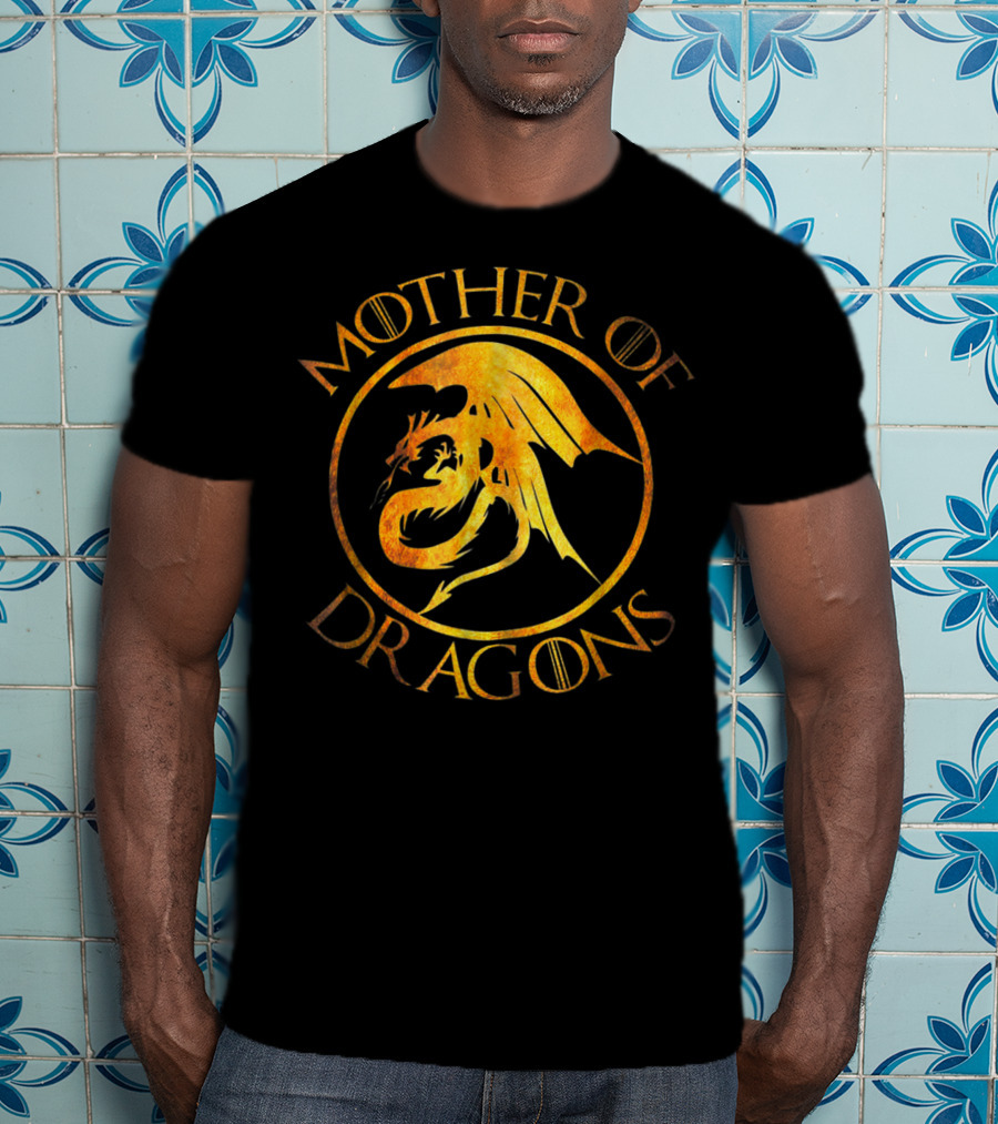 Mother Of Dragons Yellow Dragon Emblem T-Shirt