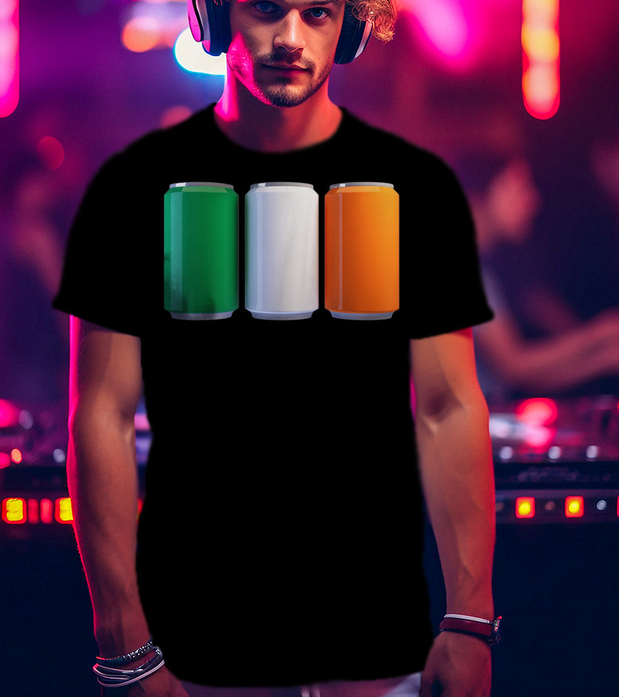 Irish Flag Beer Cans St Patrick's Day Ireland T-Shirt