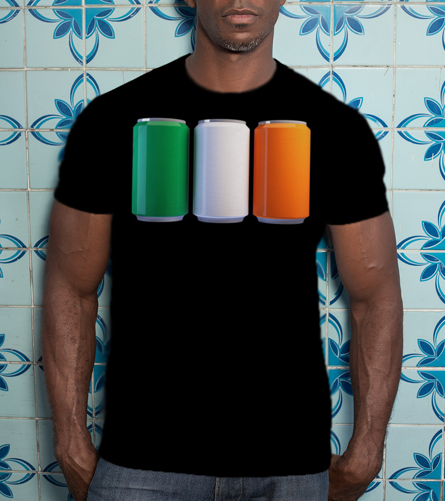 Irish Flag Beer Cans St Patrick's Day Ireland T-Shirt