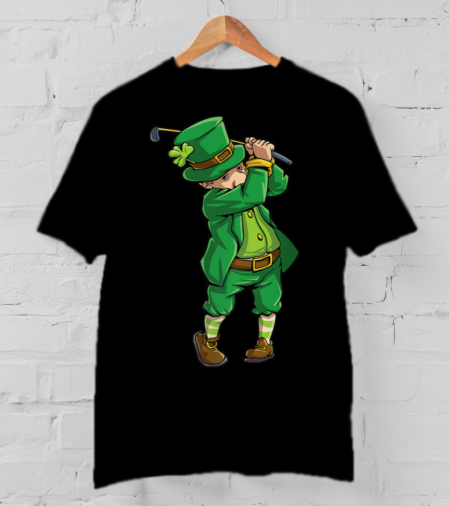 Leprechaun Golf St Patricks Day Boys JD Irish Golfer T-Shirt