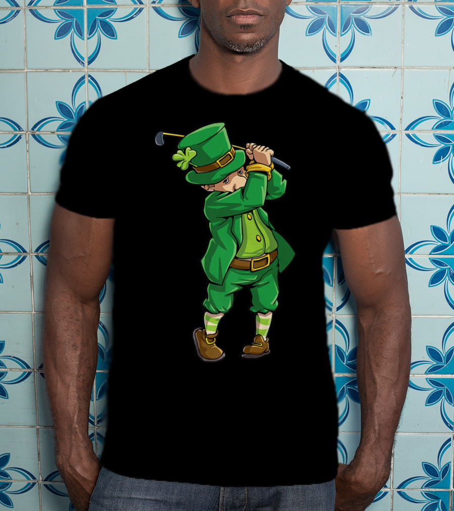 Leprechaun Golf St Patricks Day Boys JD Irish Golfer T-Shirt