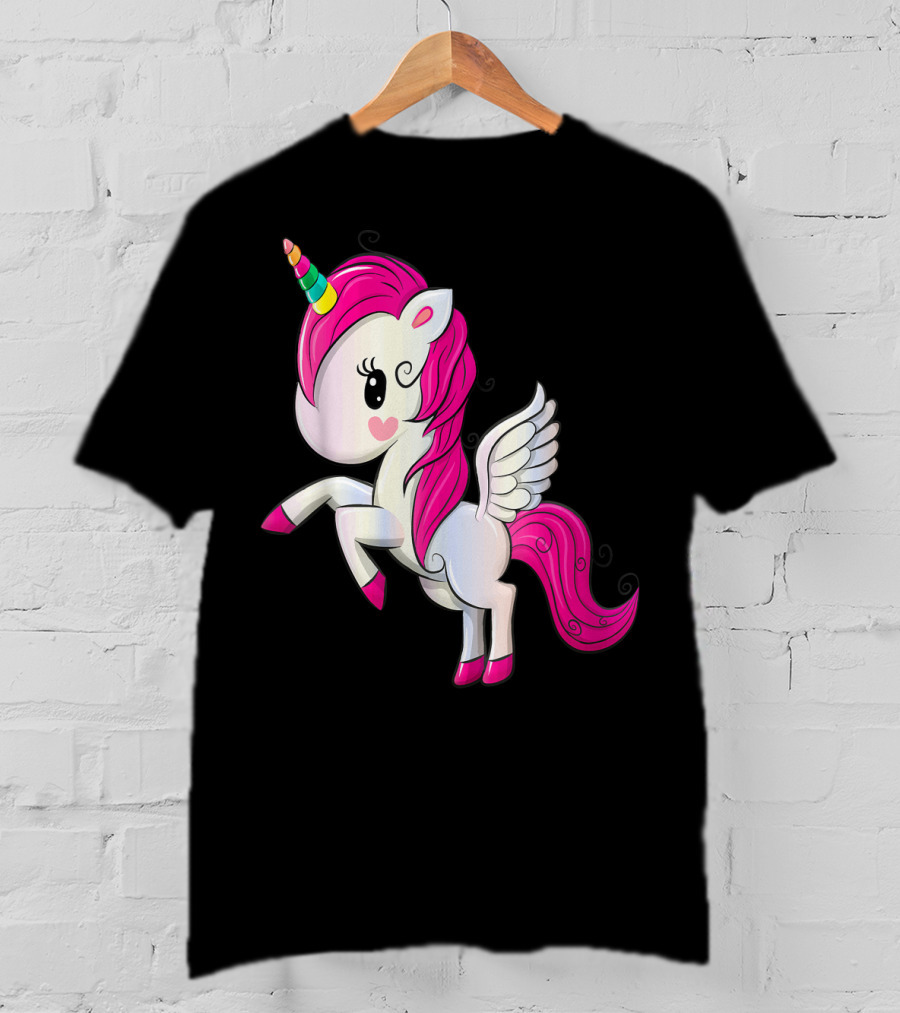 Rainbow Unicorn Birthday Girl Birthday T-Shirt