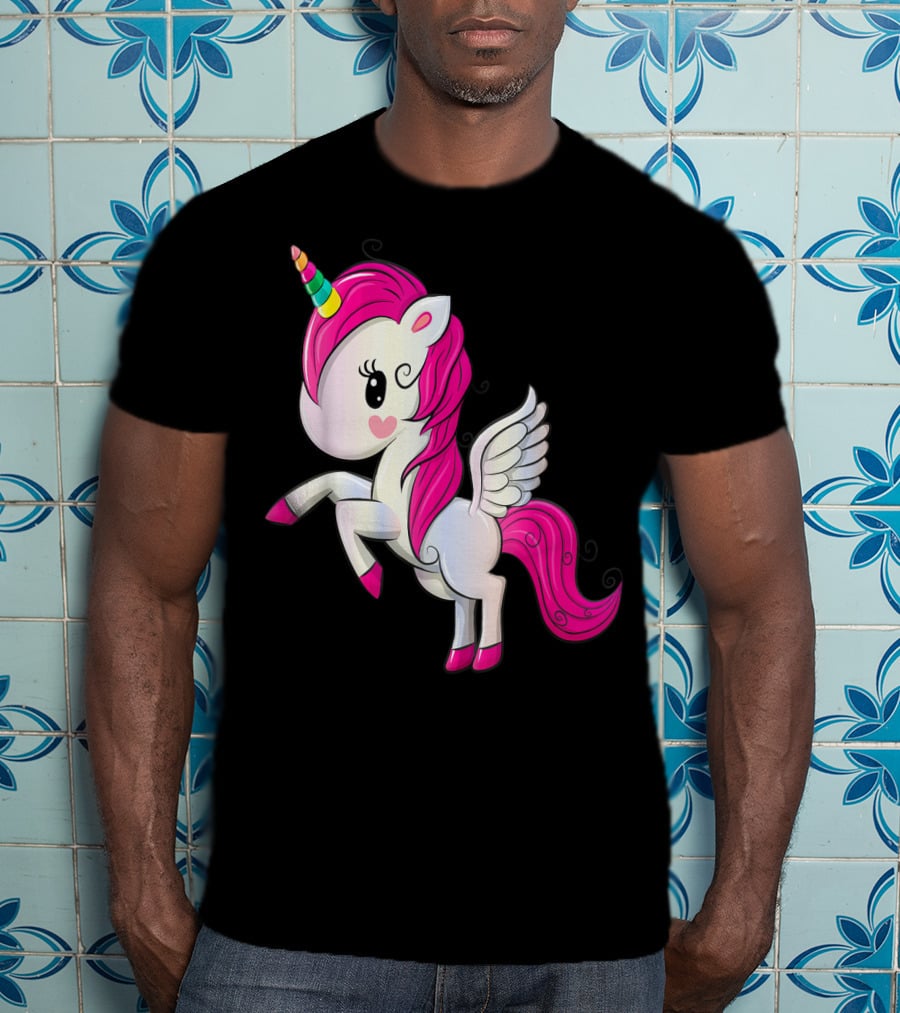 Rainbow Unicorn Birthday Girl Birthday T-Shirt