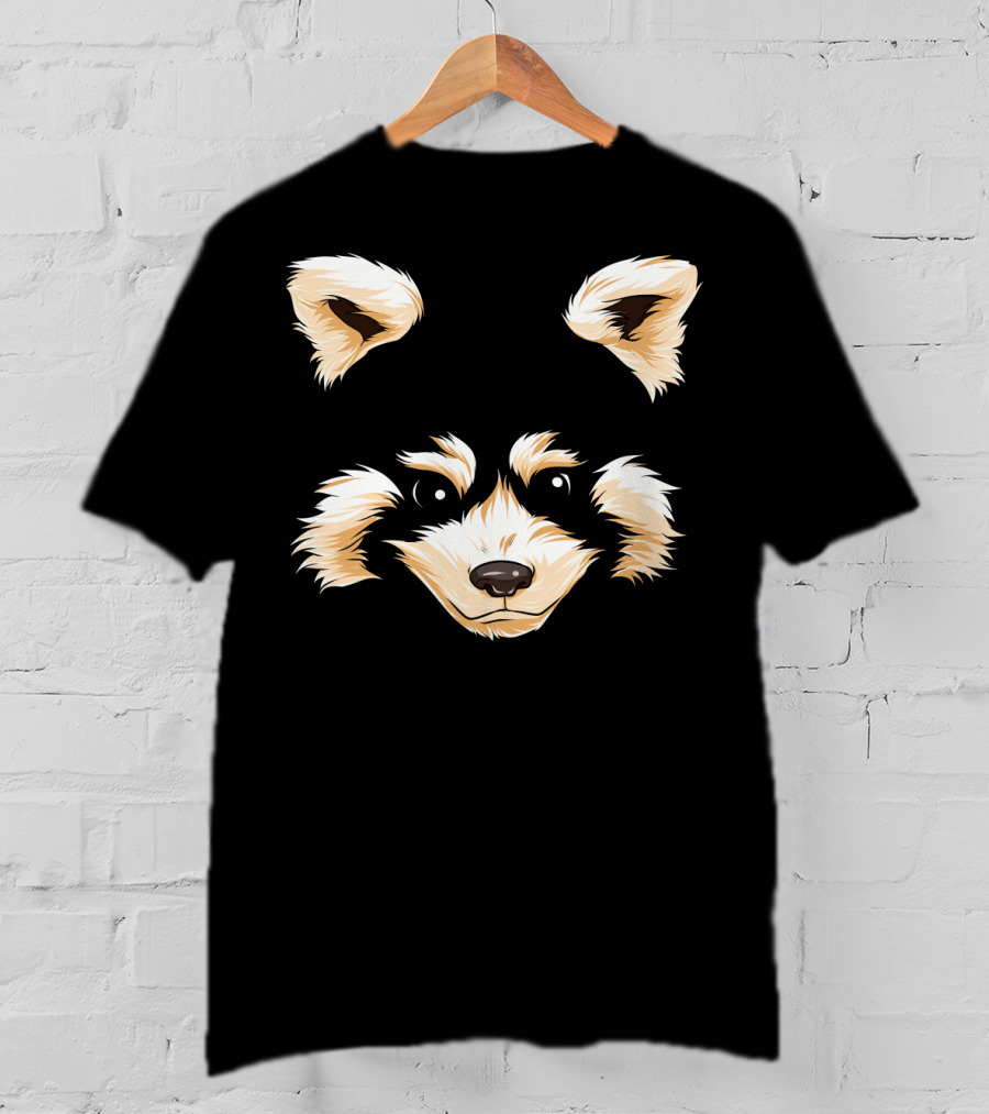 Red Panda Face Funny Pandas Halloween Costume T-Shirt