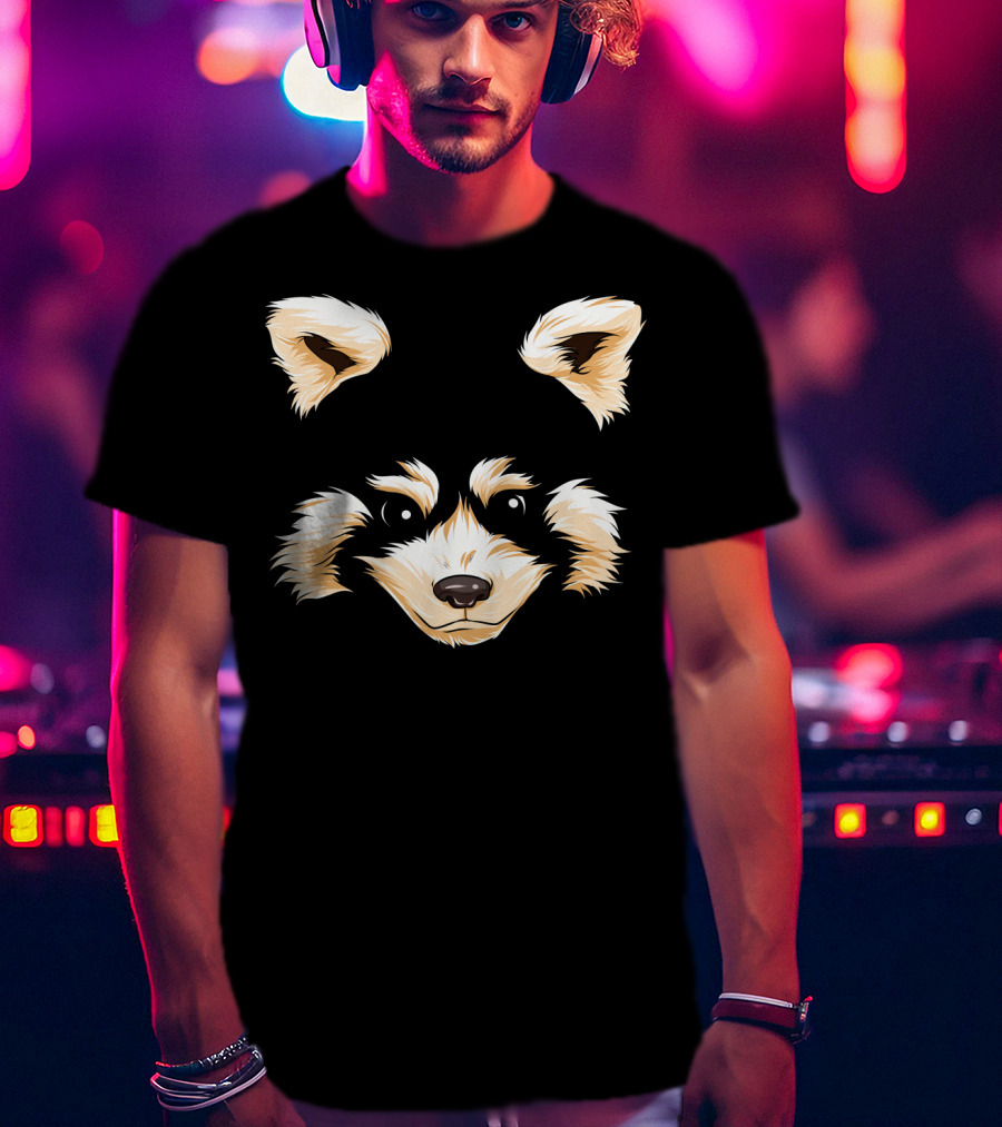 Red Panda Face Funny Pandas Halloween Costume T-Shirt