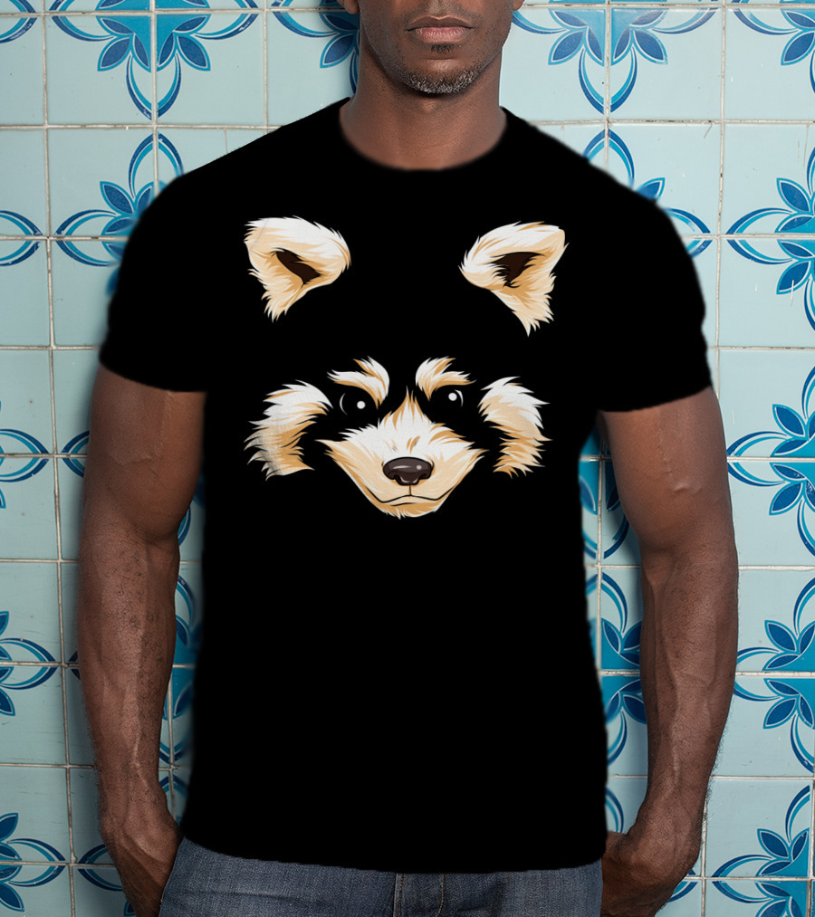 Red Panda Face Funny Pandas Halloween Costume T-Shirt