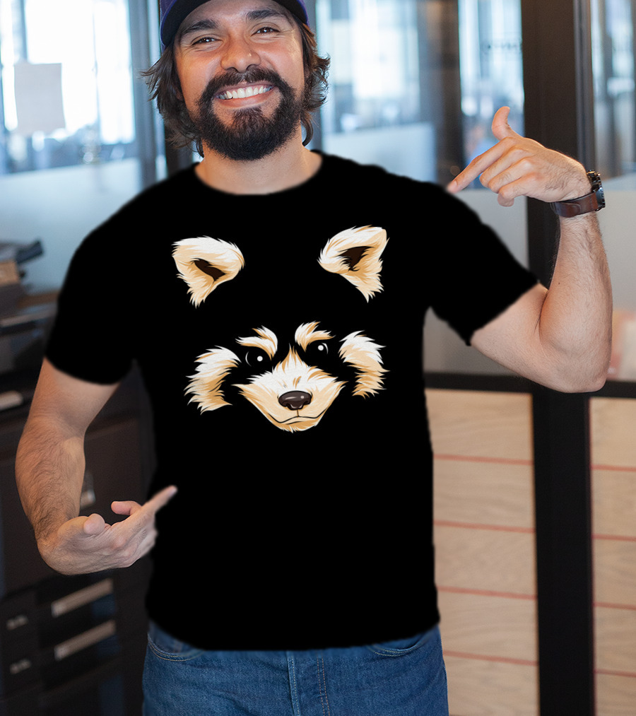 Red Panda Face Funny Pandas Halloween Costume T-Shirt