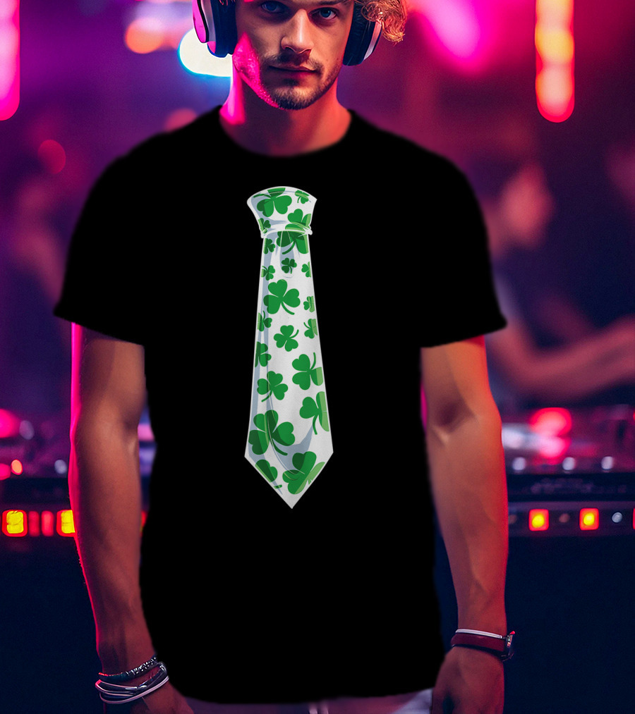 Shamrock Clover Tie St. Patrick's Day T-Shirt
