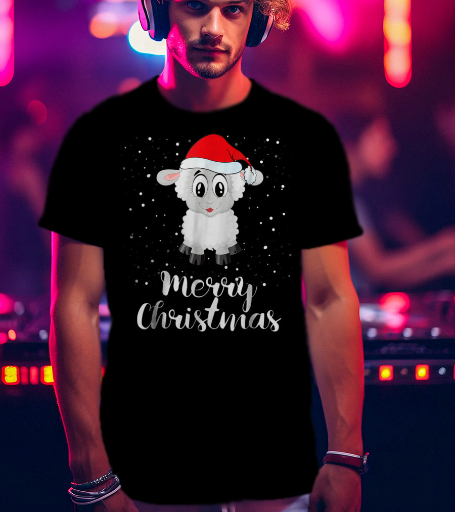 Merry Christmas Sheep Funny Christmas Matching Family Group T-Shirt