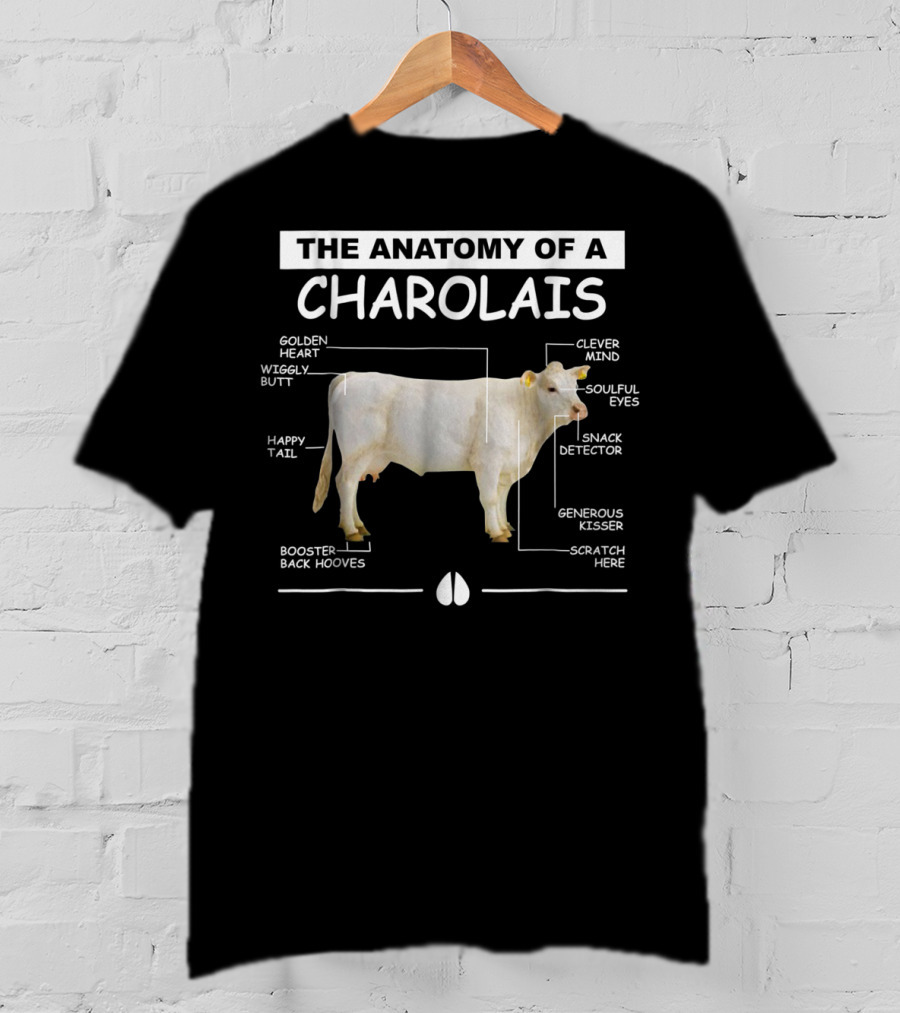 The Anatomy Of A Charolais Cow With Clever Mind And Soulful Eyes T-Shirt