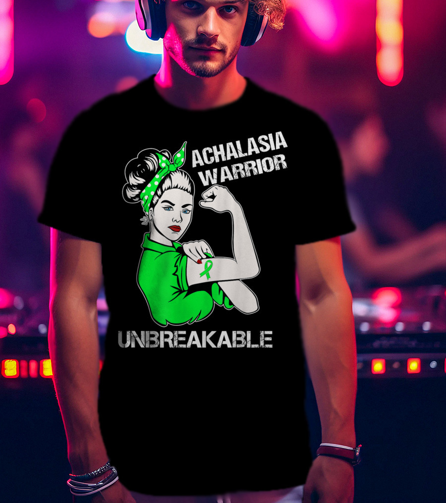 Achalasia Warrior Unbreakable Strong Woman Rosie T-Shirt