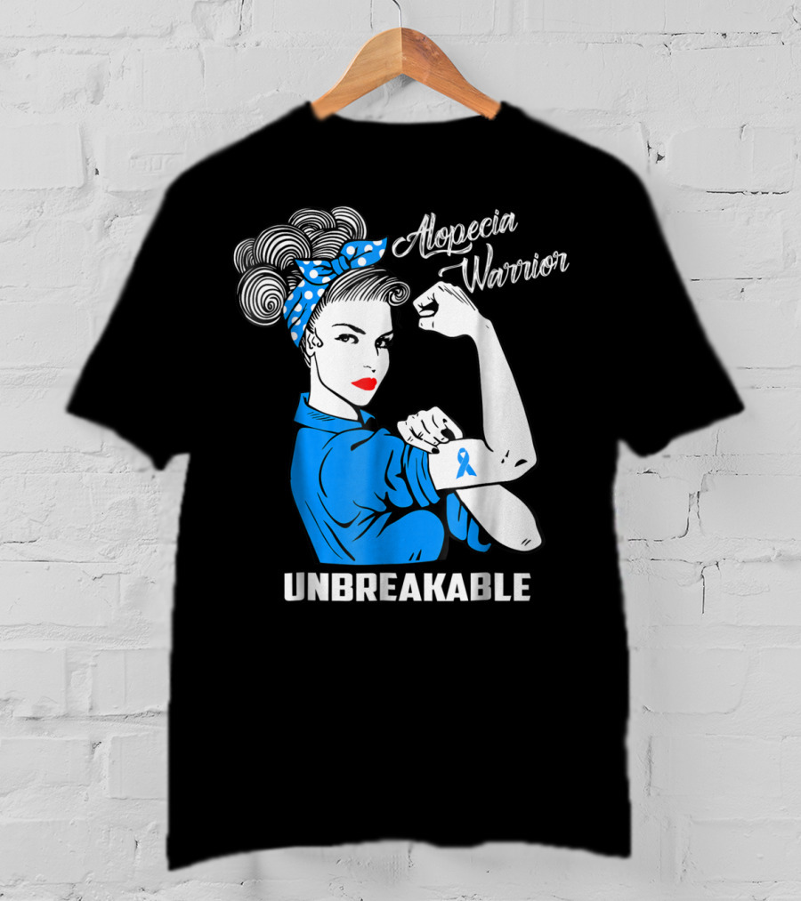 Alopecia Warrior Unbreakable Ribbon Rosie T-Shirt