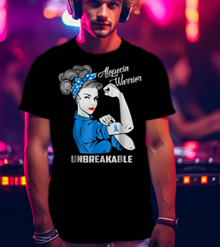 Alopecia Warrior Unbreakable Ribbon Rosie T-Shirt