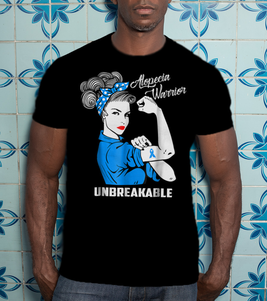 Alopecia Warrior Unbreakable Ribbon Rosie T-Shirt