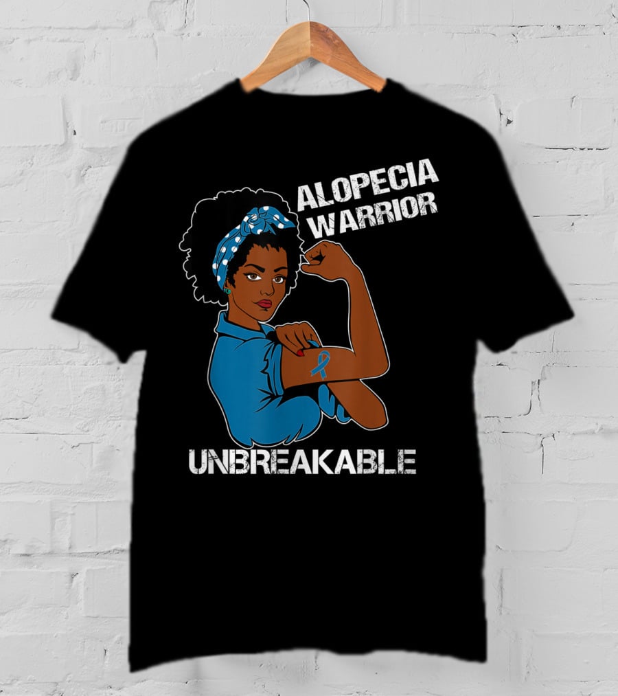 Alopecia Warrior Unbreakable Strong Woman With Awareness T-Shirt