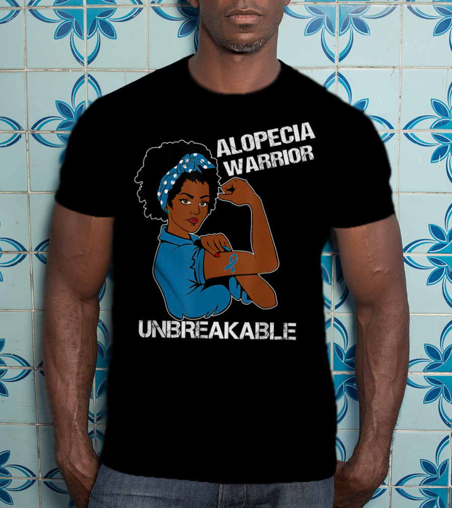 Alopecia Warrior Unbreakable Strong Woman With Awareness T-Shirt