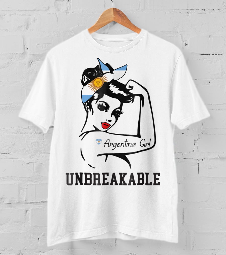 Argentina Girl Unbreakable Strong Iconic Pose T-Shirt