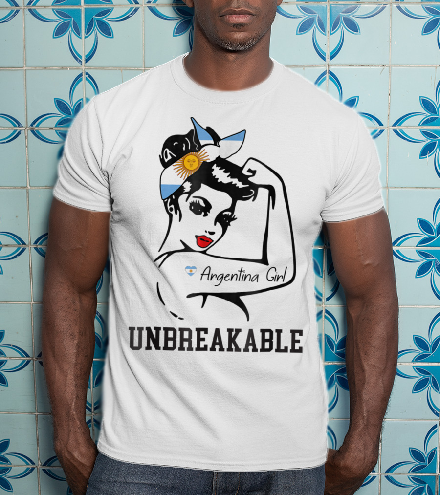 Argentina Girl Unbreakable Strong Iconic Pose T-Shirt