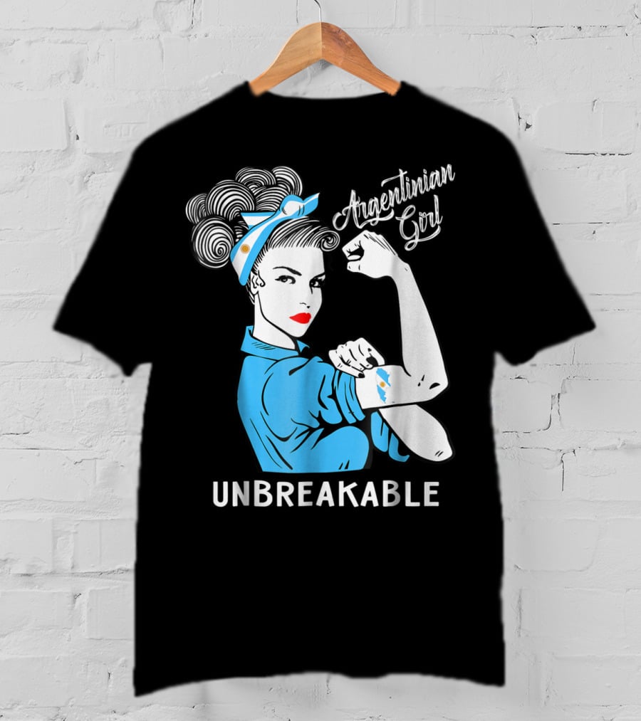 Argentinian Girl Unbreakable Vintage Style Empowerment T-Shirt