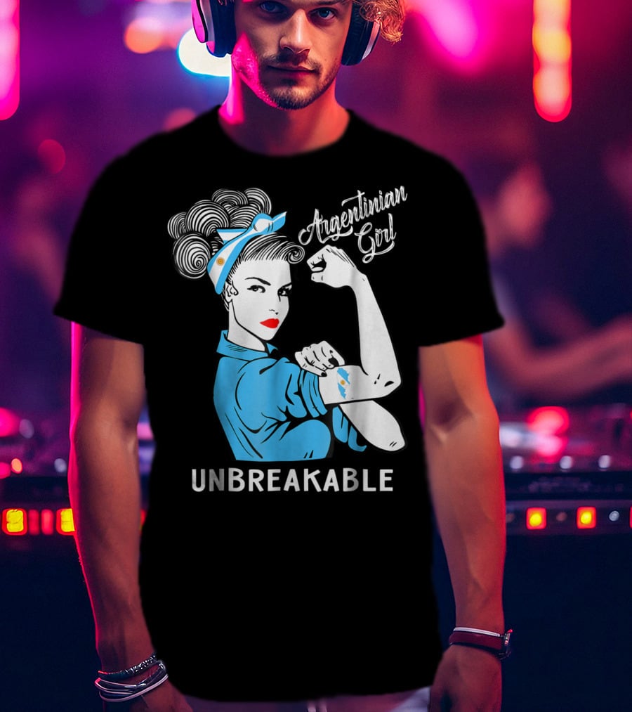 Argentinian Girl Unbreakable Vintage Style Empowerment T-Shirt