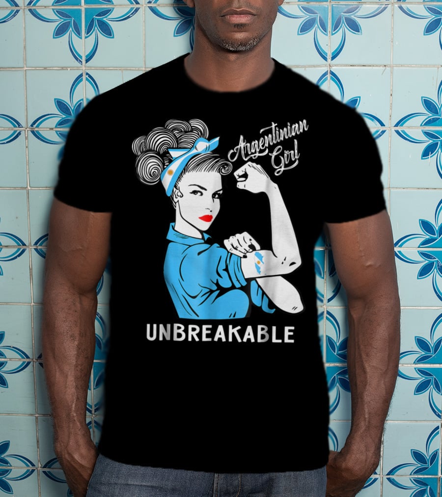 Argentinian Girl Unbreakable Vintage Style Empowerment T-Shirt