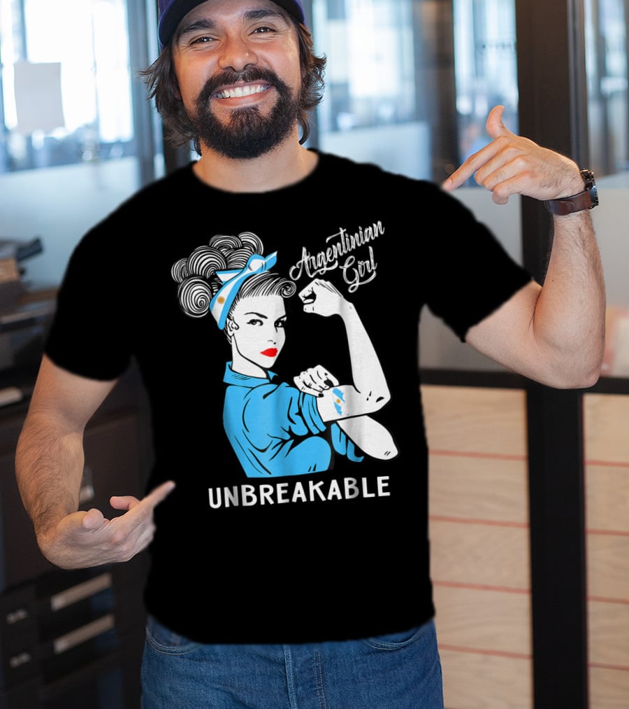 Argentinian Girl Unbreakable Vintage Style Empowerment T-Shirt